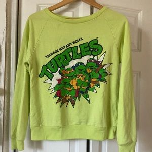 Teenage mutant ninja turtles green crew neck size medium